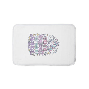 Unicorn Dental Hygienist but Make It Magical Cute  Bath Mat