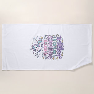 Unicorn Dental Hygienist but Make It Magical Cute  Beach Towel