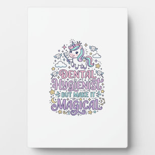Unicorn Dental Hygienist but Make It Magical Cute Plaque