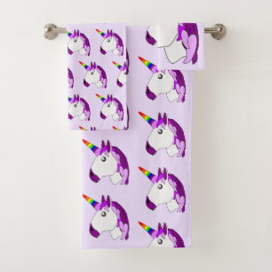 Unicorn Design Bath Towel Set