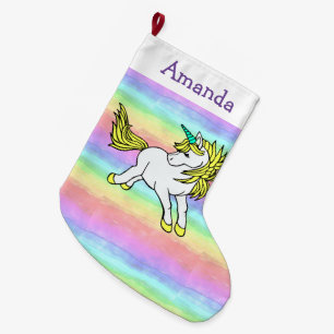 Unicorn Design Christmas Stocking