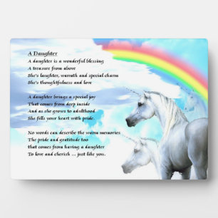 Unicorn Design - Daughter Poem Plaque