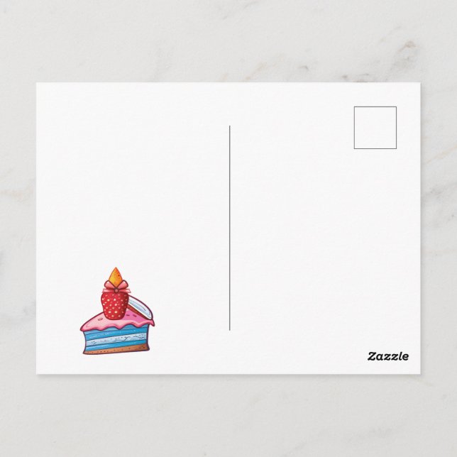 Unicorn design for kids postcard (Back)