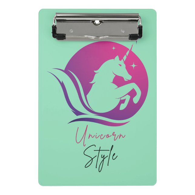 Unicorn design mini clipboard  (Front)