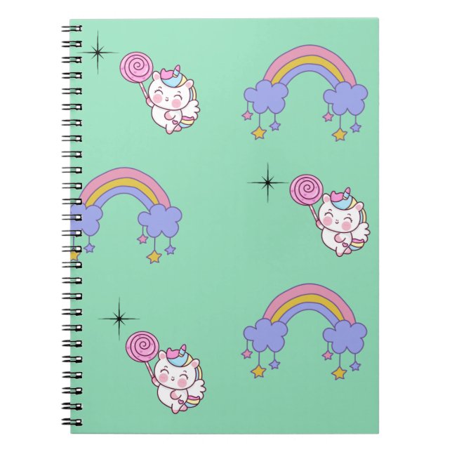 Unicorn design notebook for kids (Front)