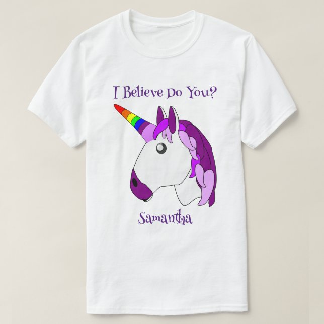 Unicorn Design Personalised T-Shirt (Design Front)