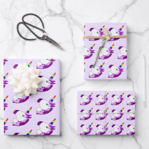 Unicorn Design Wrapping Paper Sheet