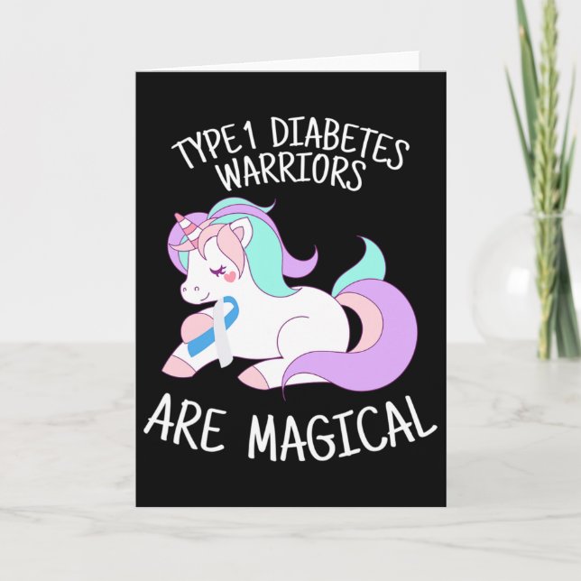 Unicorn Diabetes Warrior Gift  Card (Front)