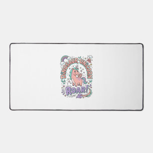 Unicorn Dinosaur Unicorn Roar Retro Style T-Shirt  Desk Mat