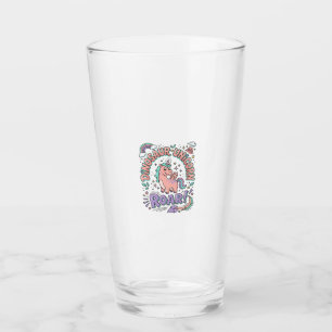 Unicorn Dinosaur Unicorn Roar Retro Style T-Shirt  Glass