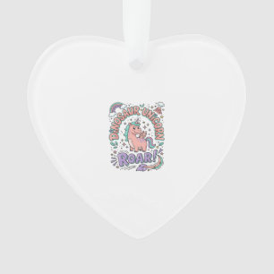 Unicorn Dinosaur Unicorn Roar Retro Style T-Shirt Ornament