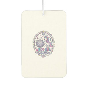 Unicorn Disco Ball Unicorn Playful Print on Demand Car Air Freshener