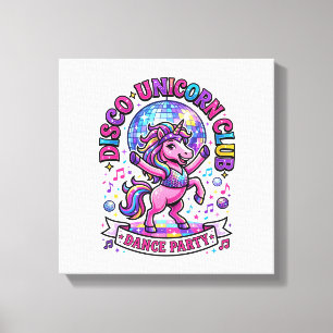 Unicorn Disco Unicorn Club Commercial Shirt Graphi Canvas Print
