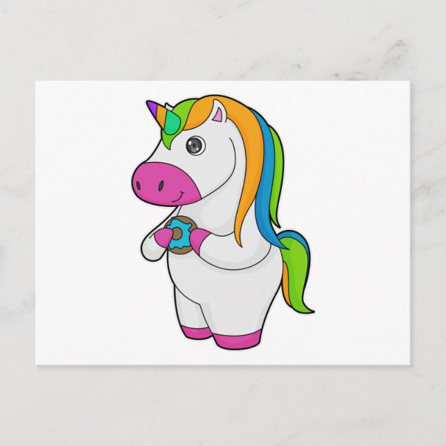 Unicorn Donut Postcard (Front)