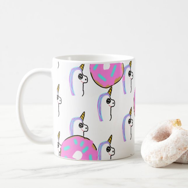 Unicorn Doughnut Coffee Tea Mug (With Donut)