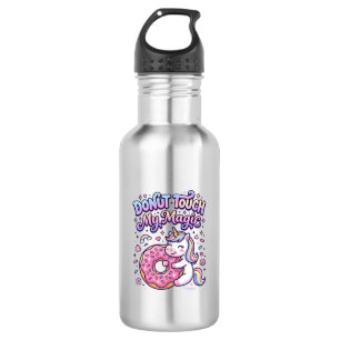 Unicorn Doughnut Touch My Magic Gift Idea Sticker  532 Ml Water Bottle
