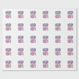 Unicorn Doughnut Touch My Magic Gift Idea Sticker  Wrapping Paper