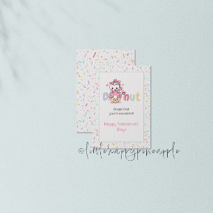 Unicorn Doughnut Valentine's Day Card