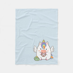 Unicorn & Doughnuts Fleece Blanket