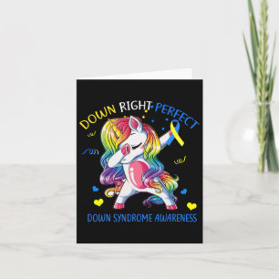 Unicorn Down Right Perfect Down Syndrome Awareness Card