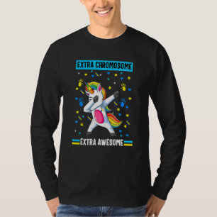 Unicorn Down Syndrome Awareness Extra Chromosome E T-Shirt