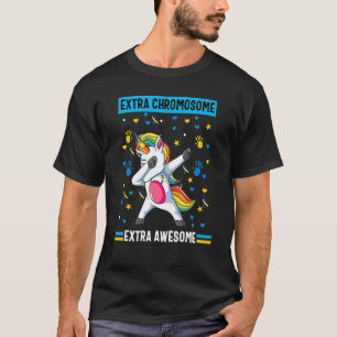 Unicorn Down Syndrome Awareness Extra Chromosome E T-Shirt