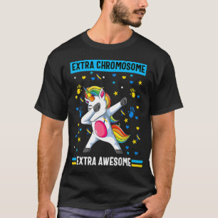 Unicorn Down syndrome awareness extra chromosome e T-Shirt