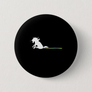 Unicorn Dragging Rainbows Funny Adult S  6 Cm Round Badge