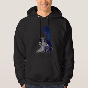 Unicorn Dragon Blue White Pegacorn Horse Pony Hoodie