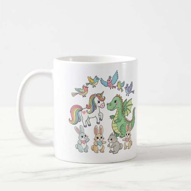 Unicorn & Dragon Kids Mug (Left)