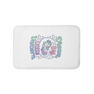 Unicorn Dream Big Little Unicorn Gift Idea Vector  Bath Mat