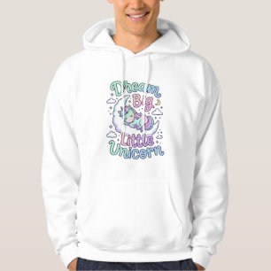 Unicorn Dream Big Little Unicorn Gift Idea Vector  Hoodie