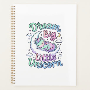 Unicorn Dream Big Little Unicorn Gift Idea Vector  Planner