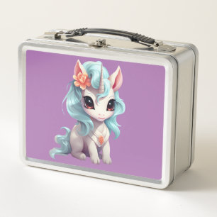 Unicorn Dreams: Back-to-School  Metal Lunch Box
