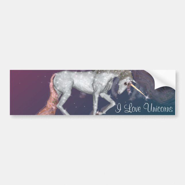 Unicorn Dreams Bumper Sticker (Front)