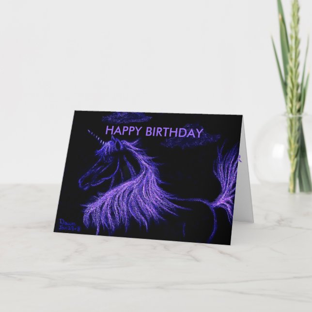unicorn dreams card (Front)
