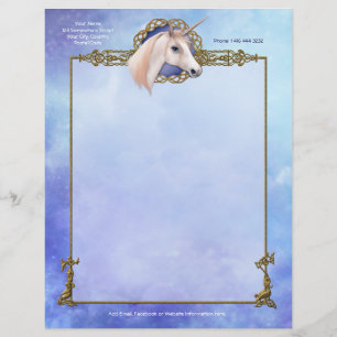 Unicorn Dreams Fantasy Letterhead