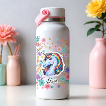 Unicorn Dreams First Name Rainbow Star Head