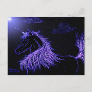 unicorn dreams  lavender postcard