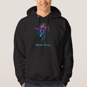 Unicorn Dreams Unicorn Vintage Fantasy Graphic Hoodie