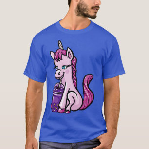 Unicorn Drinking Boba Milk Tea 1 T-Shirt