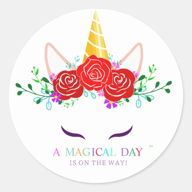 Unicorn Dust Classic Round Sticker (Front)