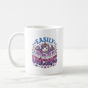 Unicorn Easily Distracted by Unicorns Commercial C Coffee Mug