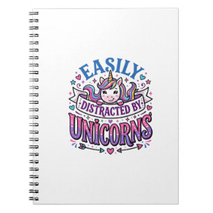 Unicorn Easily Distracted by Unicorns Commercial C Notebook