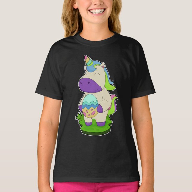 Unicorn Easter Easter Egg T-Shirt (Front)