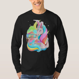 Unicorn Easter Holiday Bunny Ears Colour Egg Hunt T-Shirt