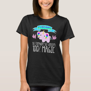 Unicorn Elephant ELECORN Girls Women Love Fairy Ta T-Shirt