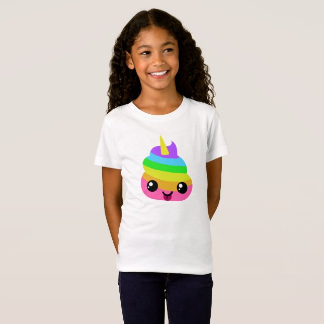 Unicorn Emoji Poop T-Shirt (Front Full)