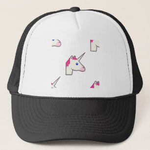 unicorn emoji trucker hat