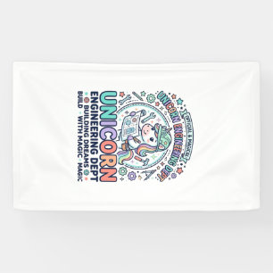 Unicorn Engineering Dept Bold Typography T-Shirt D Banner